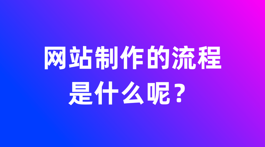 企业网站制作流程